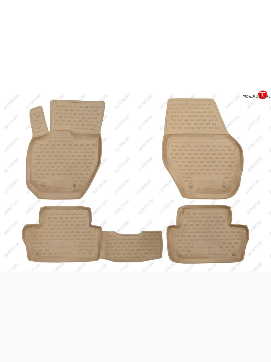 Комплект ковриков в салон (полиуретан, бежевые) Element Volvo XC60  дорестайлинг (2008-2013) (Бежевые)  в Керчи Республика Крым