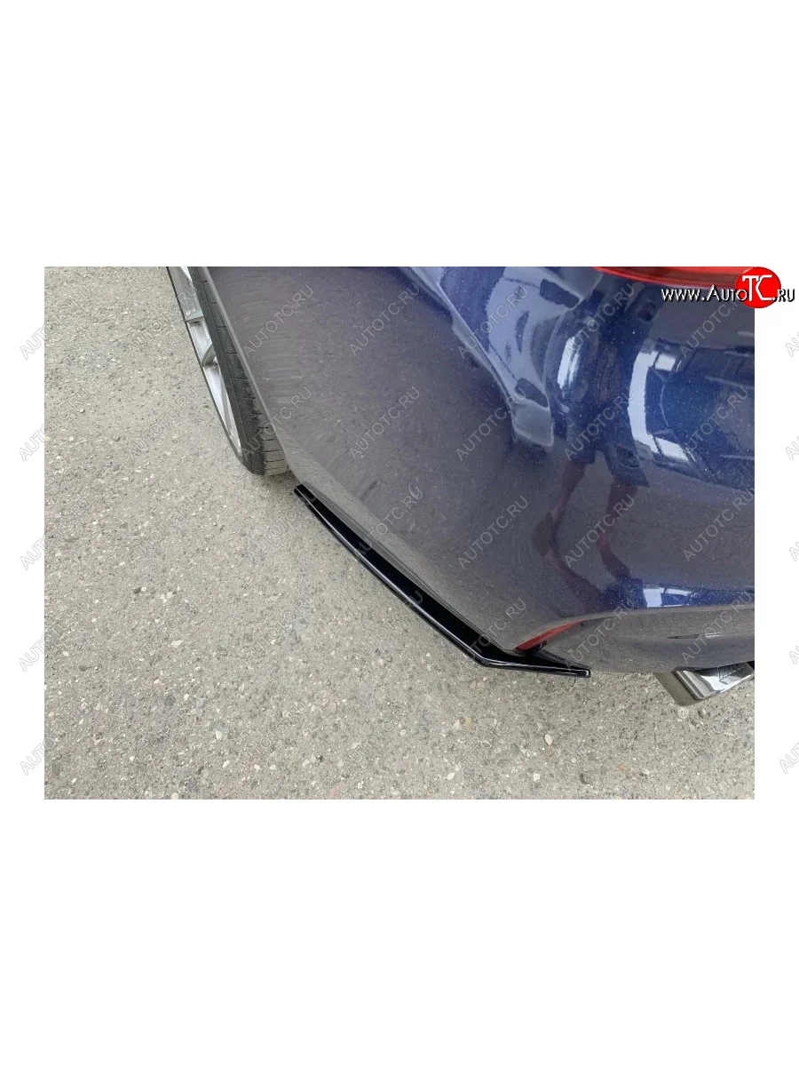 Накладки M-Perfomance под задний бампер (мини-лезвия) Inmax  BMW 5 серия (2016-2020) G30 (цвет: черный глянец)  с доставкой в г. Пермь