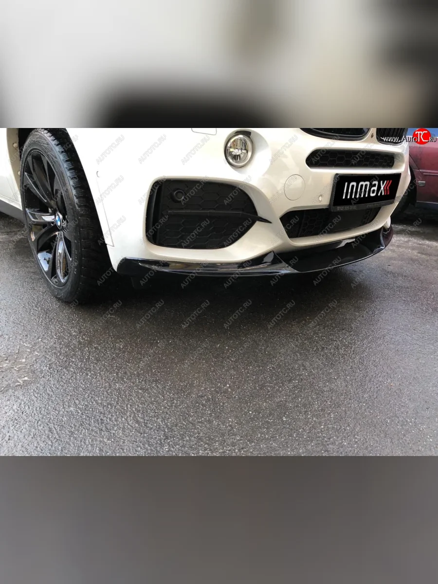 Сплиттер переднего бампера M-Performance BMW X6 F16 (2014-2020) (цвет: черный глянец)  в Керчи Республика Крым