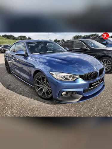 Сплиттер переднего бампера М-Perfomance BMW 4 серия ( F32,  F36) (2013-2020) купе дорестайлинг, лифтбэк дорестайлинг, купе рестайлинг, лифтбэк рестайлинг