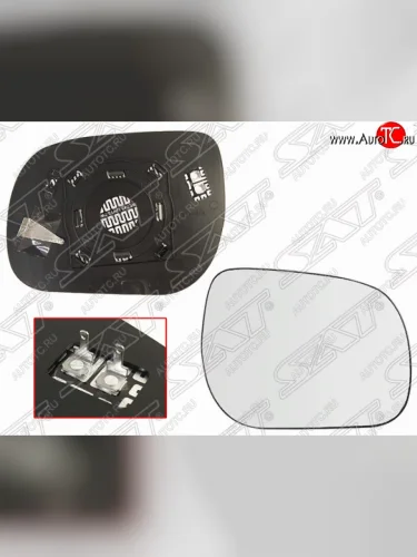 Правое полотно зеркала SAT (сферическое с обогревом) Toyota RAV4 XA30 5 дв. удлиненный 1-ый рестайлинг (2009-2010)