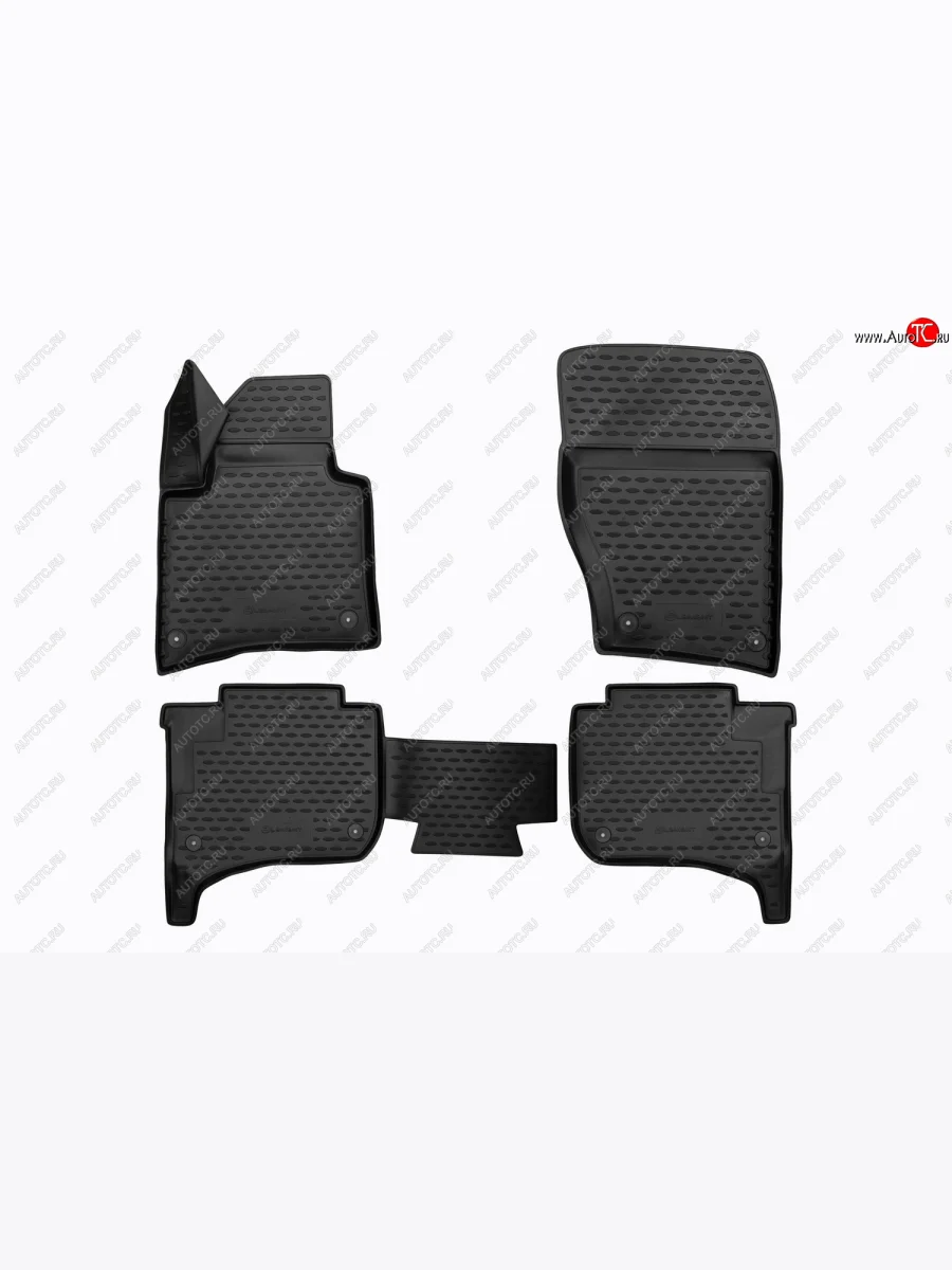 Комплект ковриков салона Element 3D (полиуретан, 2-х зонный климат-контроль) Volkswagen Touareg 2 NF дорестайлинг (2010-2014)  с доставкой в г. Керчь