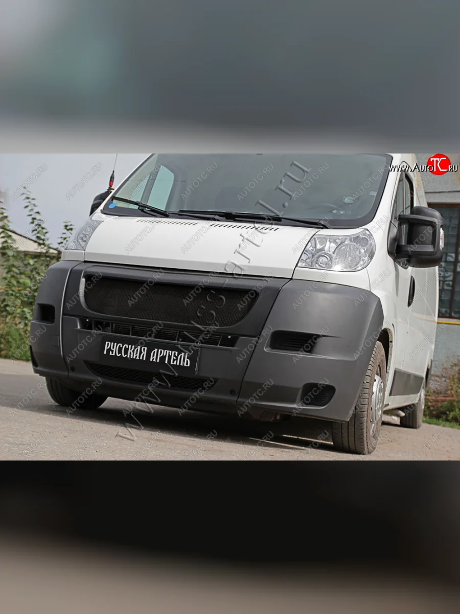 Решётка радиатора РА Fiat Ducato 250 (2006-2014) (черная сетка, неокрашенная)  в Воронеже Воронежской области