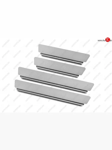 Накладки порожков салона Russtal (нержавейка зеркальная) Hyundai Santa Fe TM рестайлинг (2020-2022)