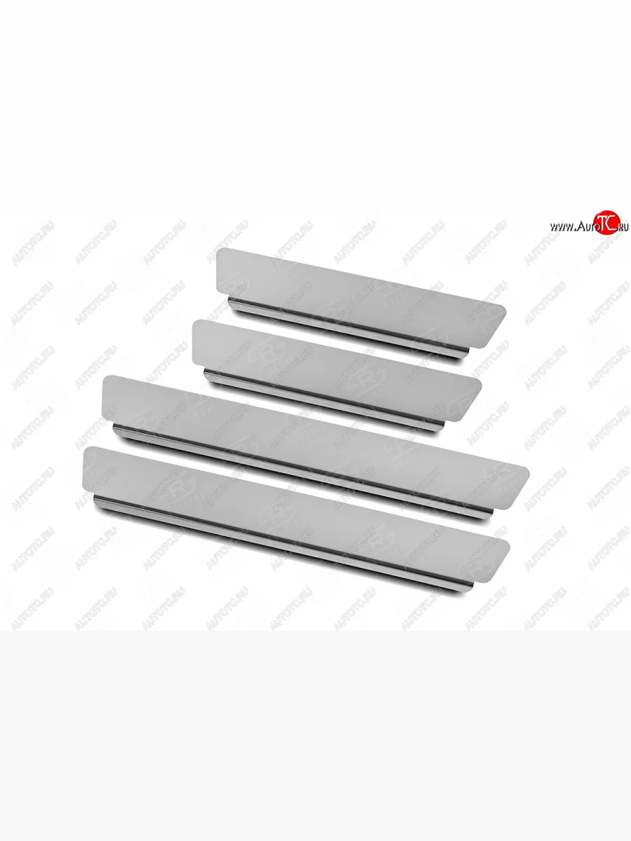 Накладки порожков салона Russtal Hyundai Santa Fe TM рестайлинг (2020-2022) (нержавейка зеркальная)  в Перми Пермском крае