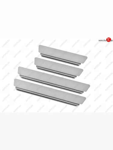 Накладки порожков салона Russtal (нержавейка шлифованная) Hyundai Santa Fe TM рестайлинг (2020-2022)