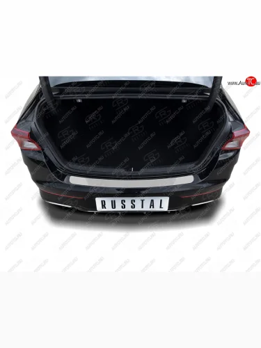Защитная накладка заднего бампера Russtal (нержавейка зеркальная) KIA K5 DL (2019-2022)