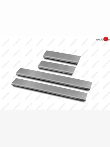 Накладки порожков салона Russtal (нержавейка шлифованная) Renault Duster HM рестайлинг (2021-2024)