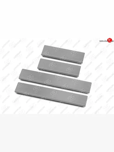 Накладки порожков салона Russtal (нержавейка зеркальная) Renault Kaptur дорестайлинг (2016-2020)