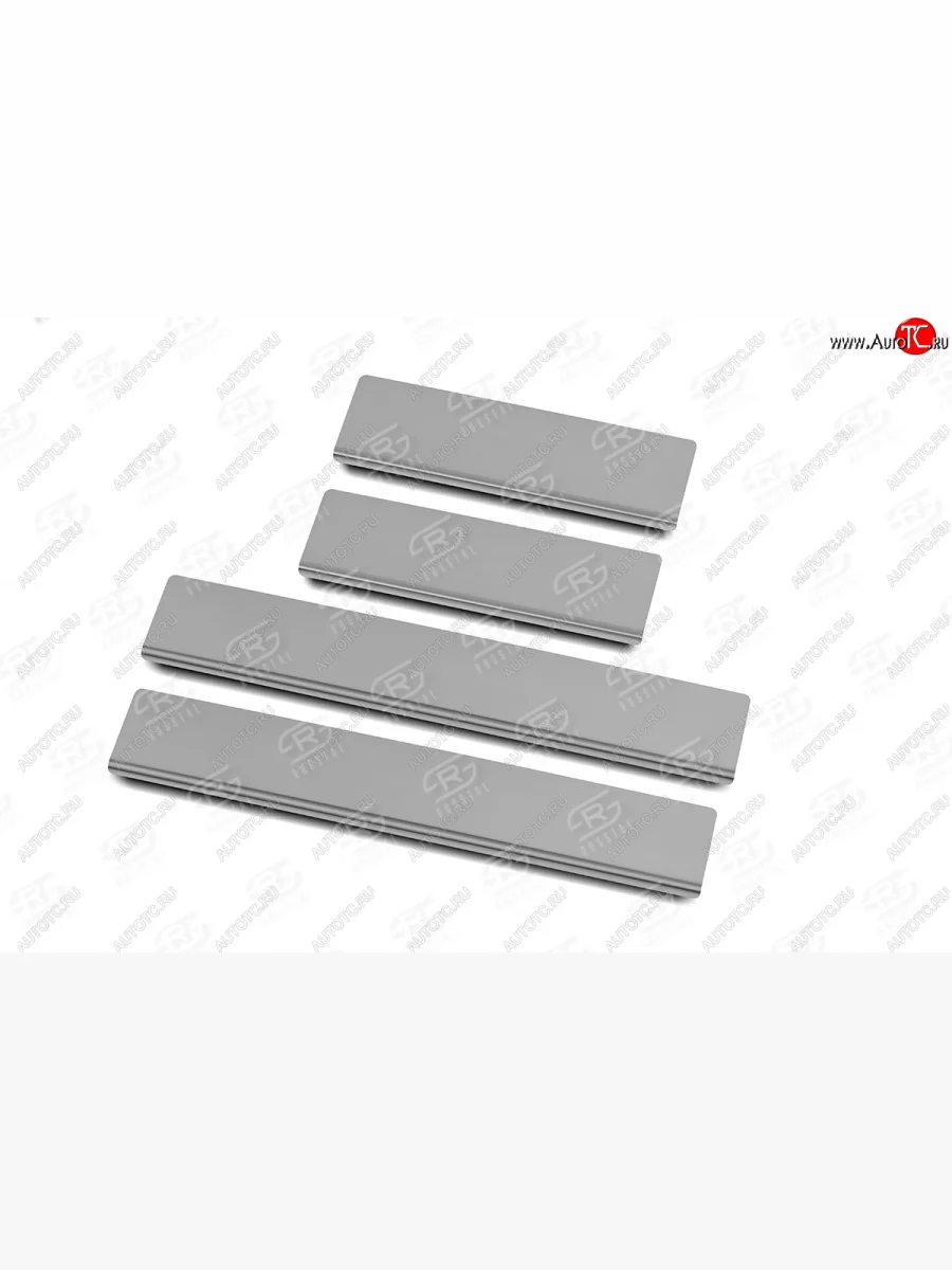 Накладки порожков салона Russtal Renault Kaptur дорестайлинг (2016-2020) (нержавейка шлифованная)  в Перми Пермском крае