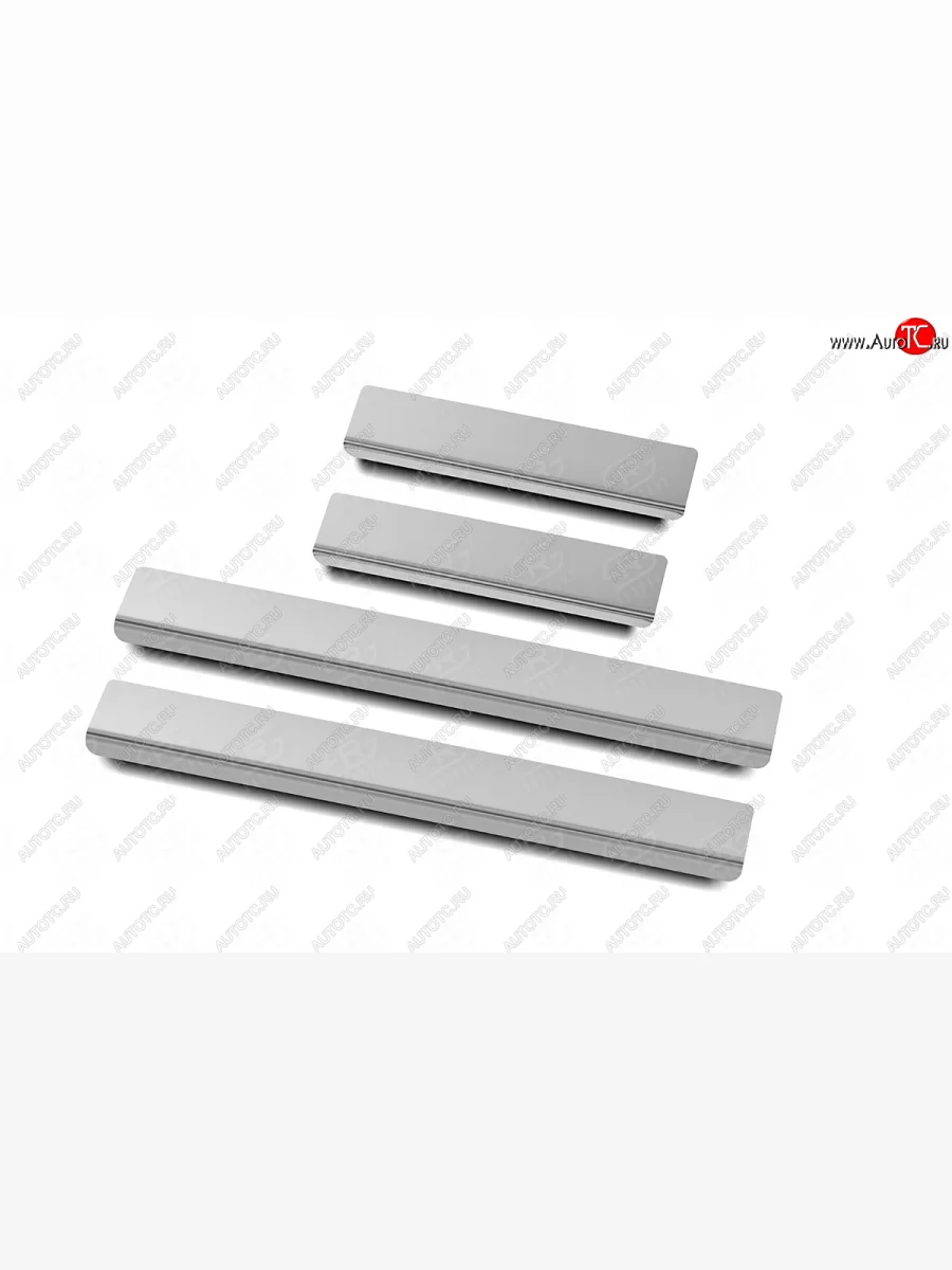 Накладки порожков салона Russtal Skoda Octavia A8 универсал (2019-2022) (нержавейка шлифованная)  в Перми Пермском крае