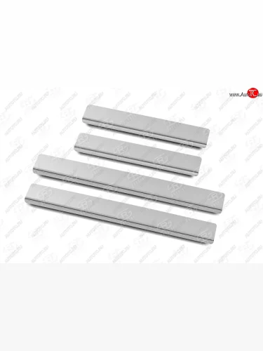 Накладки порожков салона Russtal (нержавейка шлифованная) Skoda Rapid MK2 хэтчбэк 5 дв. рестайлинг (2019-2024)