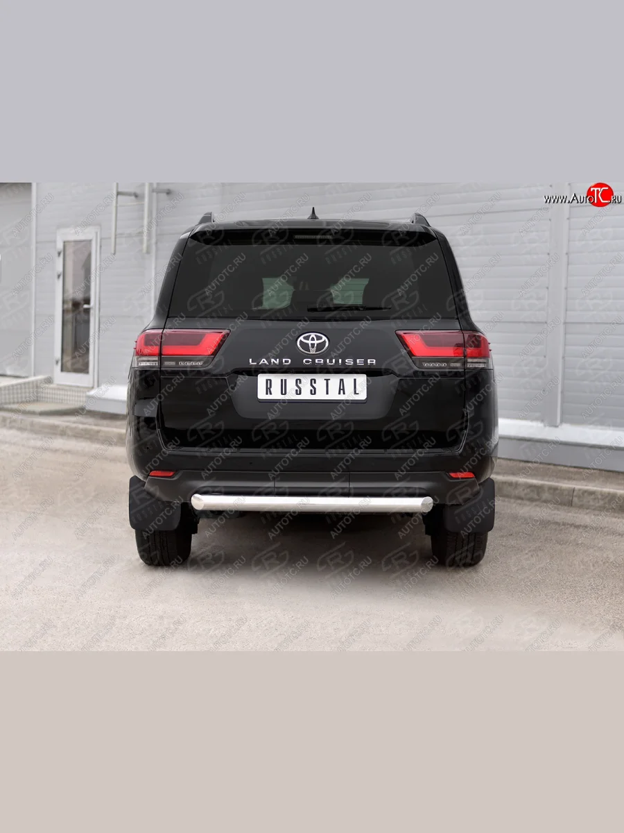 Защита заднего бампера (Ø76 мм, нержавейка)  Toyota Land Cruiser (2021-2025) J300  в Перми Пермском крае