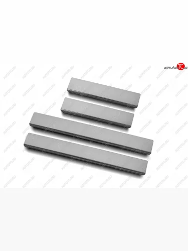 Накладки порожков салона Russtal (EXCLUSIVE ) (поверхность зеркальная) Лада ВАЗ XRAY (2016-2022)