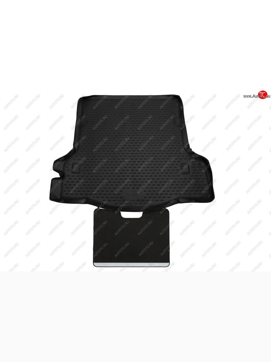 Коврик багажника Element (полиуретан, с погрузочным коврикам) Renault Logan 2 дорестайлинг (2014-2018)  с доставкой в г. Керчь