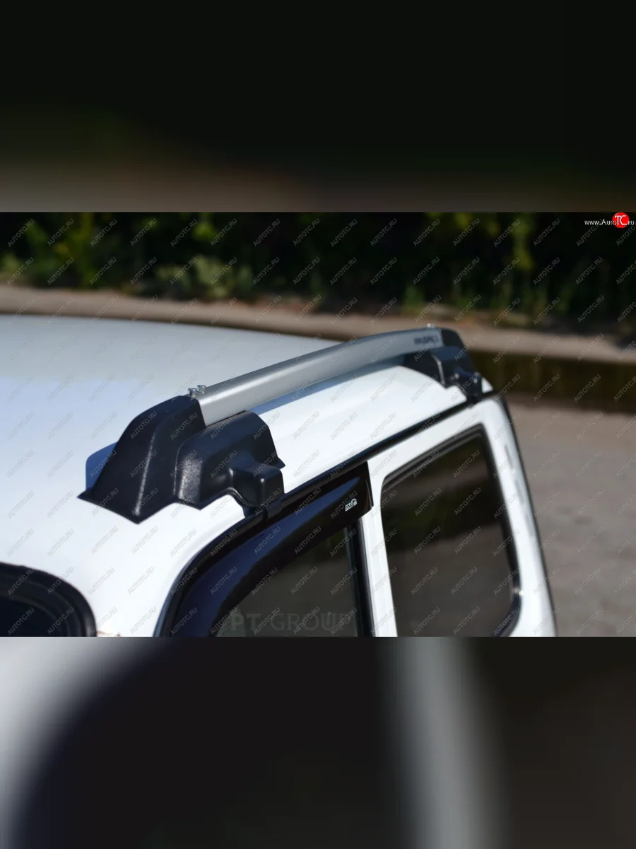 Рейлинги Petroil Tuning (усиленные, в сборе с поперечинами) Лада ВАЗ Нива 4х4 2121 3 дв. дорестайлинг (1977-2019) (серебристый муар)  в Перми Пермском крае