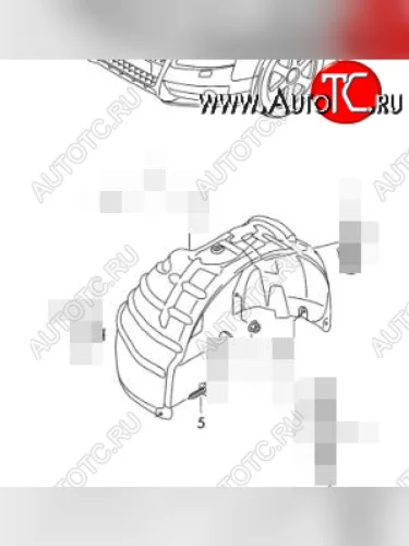 Левый подкрылок передний SAILING Audi A4  B8 (2011-2015) рестайлинг, седан, рестайлинг, универсал