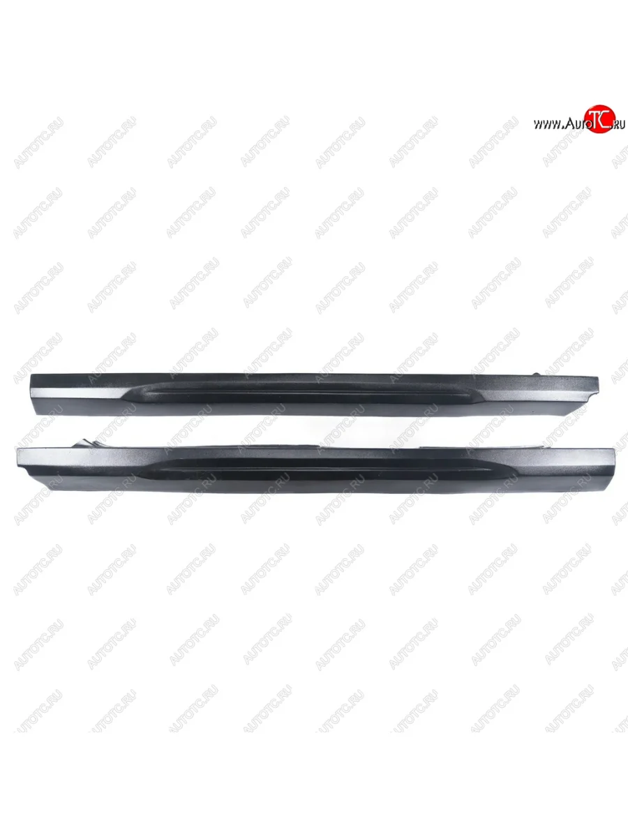 Пороги накладки Autodemic (без подъема) Лада ВАЗ Калина 1118 седан (2004-2013) (Текстурная поврехность)  в Керчи Республика Крым