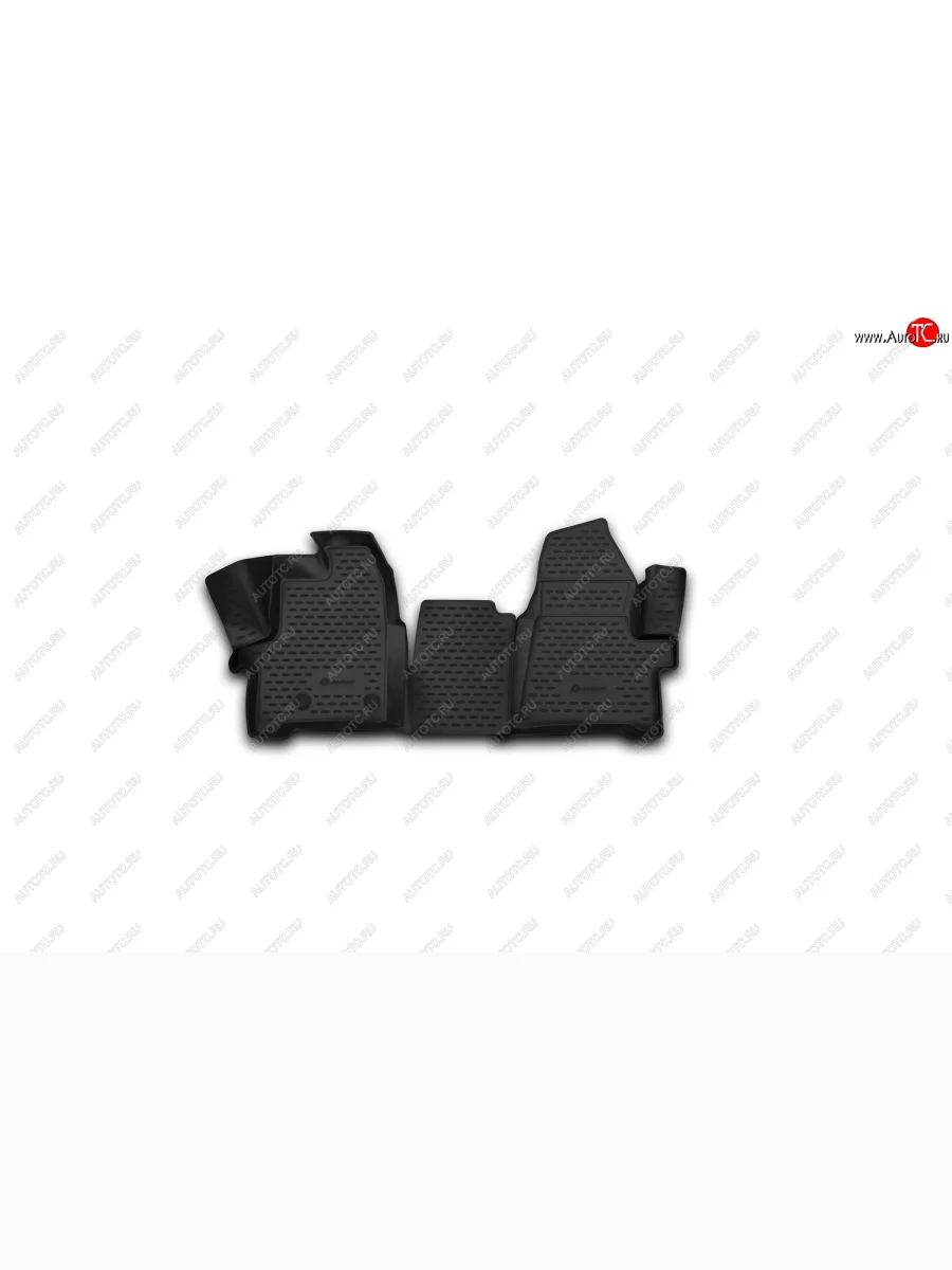 Комплект ковриков в салон Element 3D (1+2 seats, вариант 2) Ford Transit Custom дорестайлинг (2012-2018)  с доставкой в г. Керчь