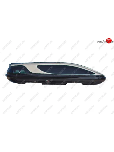 Автобокс LEVEL Касатка (450 л. 190х80х45 см) (Черно-серый) 