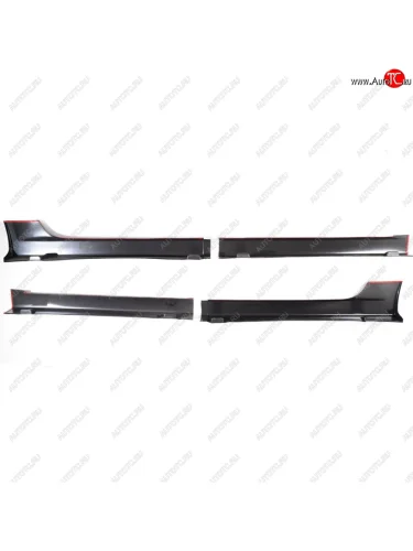 Пластиковые накладки порогов Автостайл (Текстурная поверхность) Лада ВАЗ Ларгус (2012-2025) дорестайлинг R90, рестайлинг R90