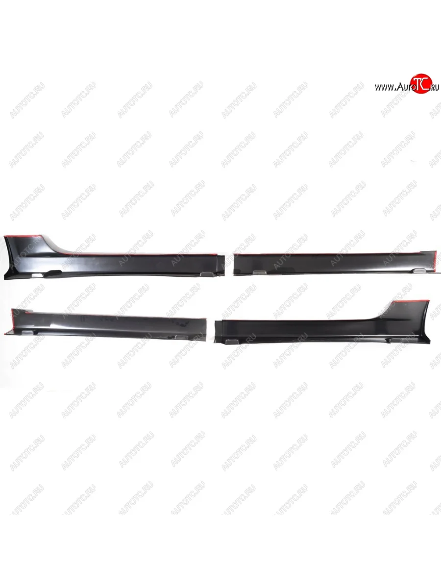 Пластиковые накладки порогов Автостайл  Лада ВАЗ Ларгус (2012-2025) (Текстурная поверхность)  с доставкой в г. Керчь