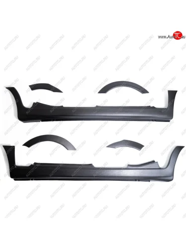 Пороги с полуарками Автостайл  Пороги с полуарками Автостайл