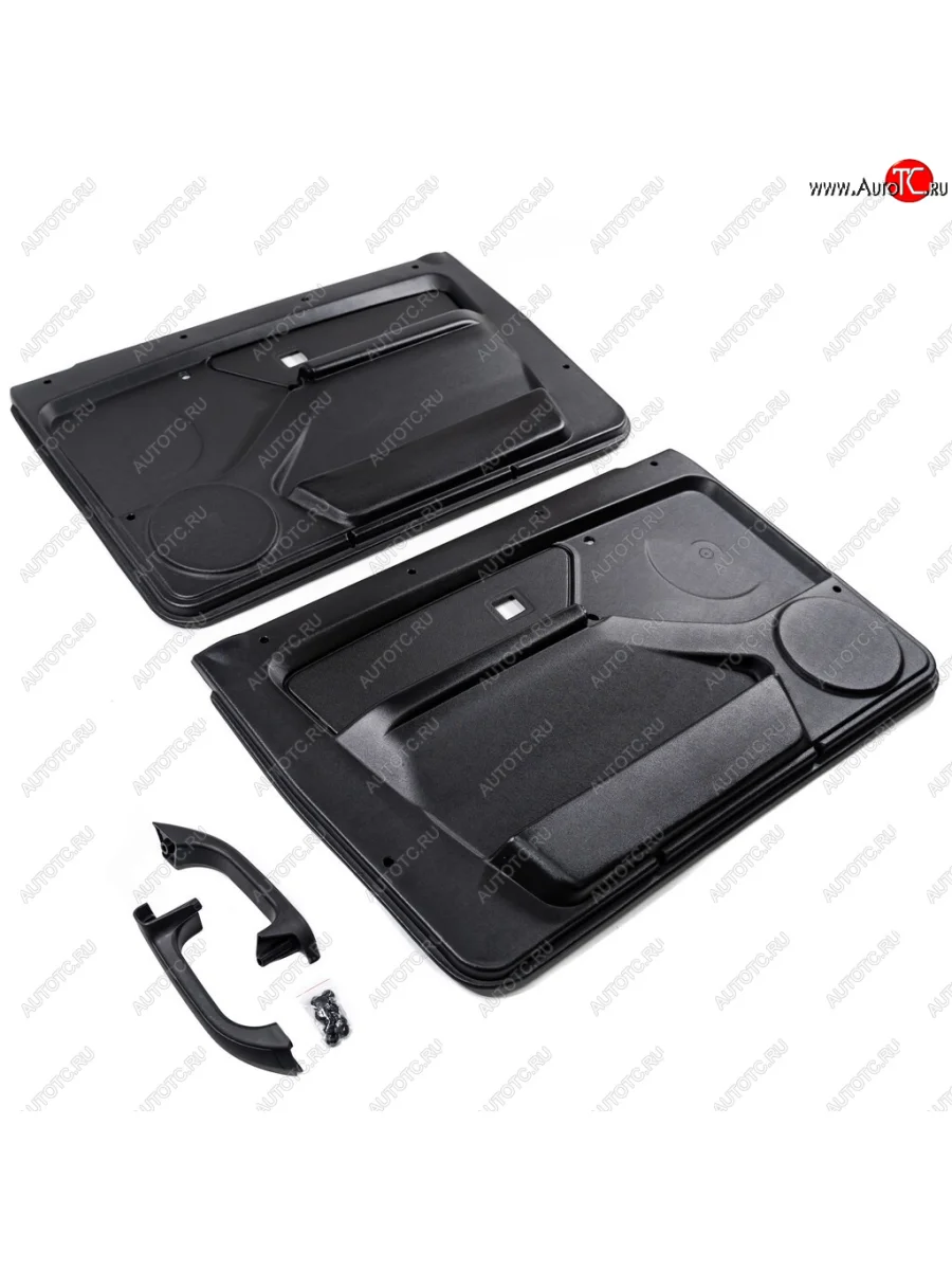 Обивки передних дверей (с ручками в сборе, комплект) Автостайл  Лада ВАЗ  Нива 4х4  2121, нива 4х4 ( 2131,  2329,  2121 Бронто,  2121,  2121 (Legend)) (черная обивка)  с доставкой в г. Керчь