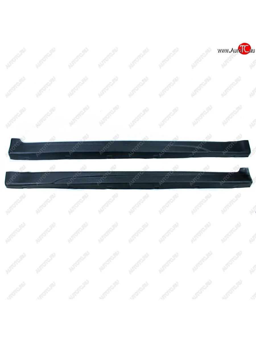 Пластиковые накладки порогов Автостайл Chevrolet Lacetti седан (2002-2013) (Текстурная поверхность)  с доставкой в г. Керчь