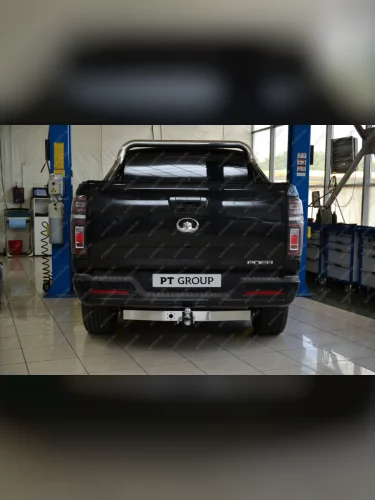 Фаркоп PT GROUP /съемный квадрат/ с НЕРЖ накладкой GREAT WALL Poer 2021- Great Wall Poer (2021-2025)