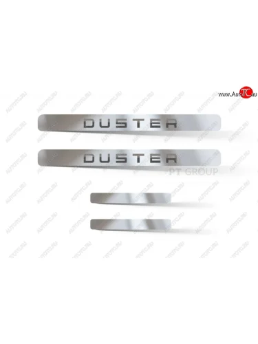 Пороги накладки Petroil Tuning (полированная нержавейка) Renault Duster  HM (2021-2024) рестайлинг