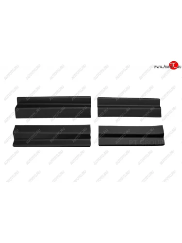 Пороги накладки Petroil Tuning (Текстурная поверхность) Skoda Rapid  MK2 (2019-2024), Volkswagen Polo  Mk6 (2020-2022)