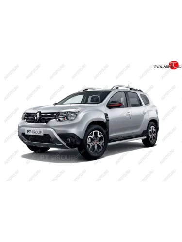 Защита порогов (прямая, Ø63 мм) Petroil Tuning Renault Duster  HM (2021-2024) рестайлинг