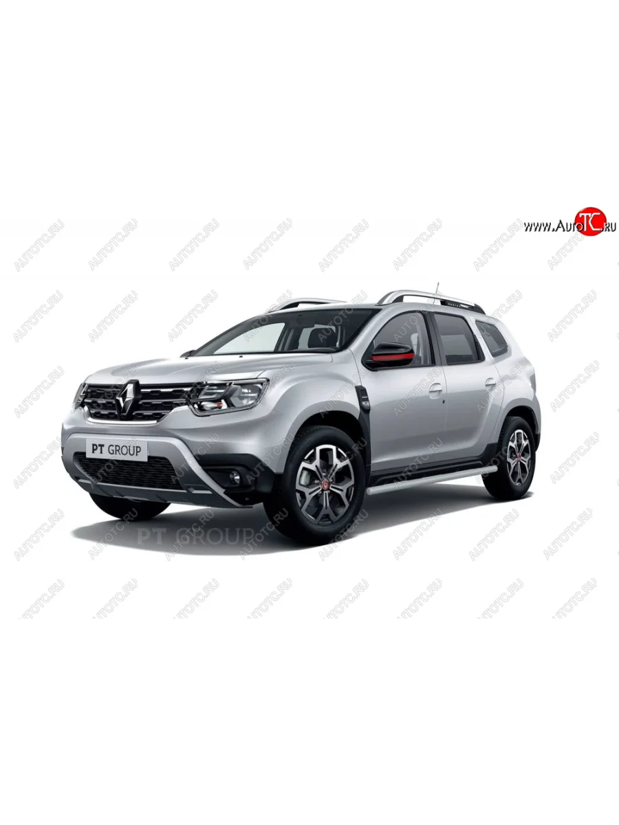 Защита порогов (прямая, Ø63 мм) Petroil Tuning  Renault Duster (2021-2024) HM  с доставкой в г. Керчь