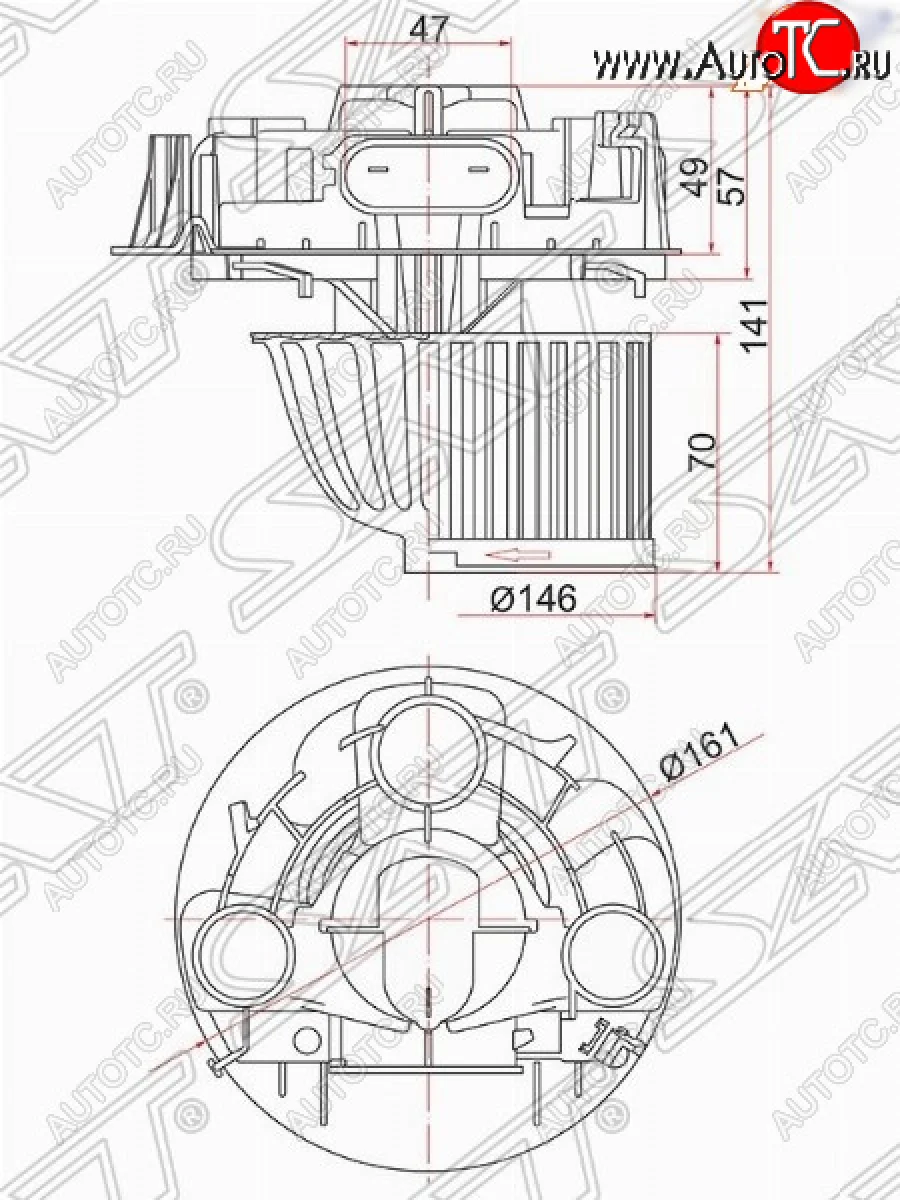 Мотор отопителя салона (W/O A/C) SAT Renault Duster HS рестайлинг (2015-2021)  в Керчи Республика Крым