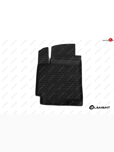Водительский коврик в салон Element (1 штука - передний левый, полиуретан) Hyundai Solaris RBr седан дорестайлинг (2010-2014)