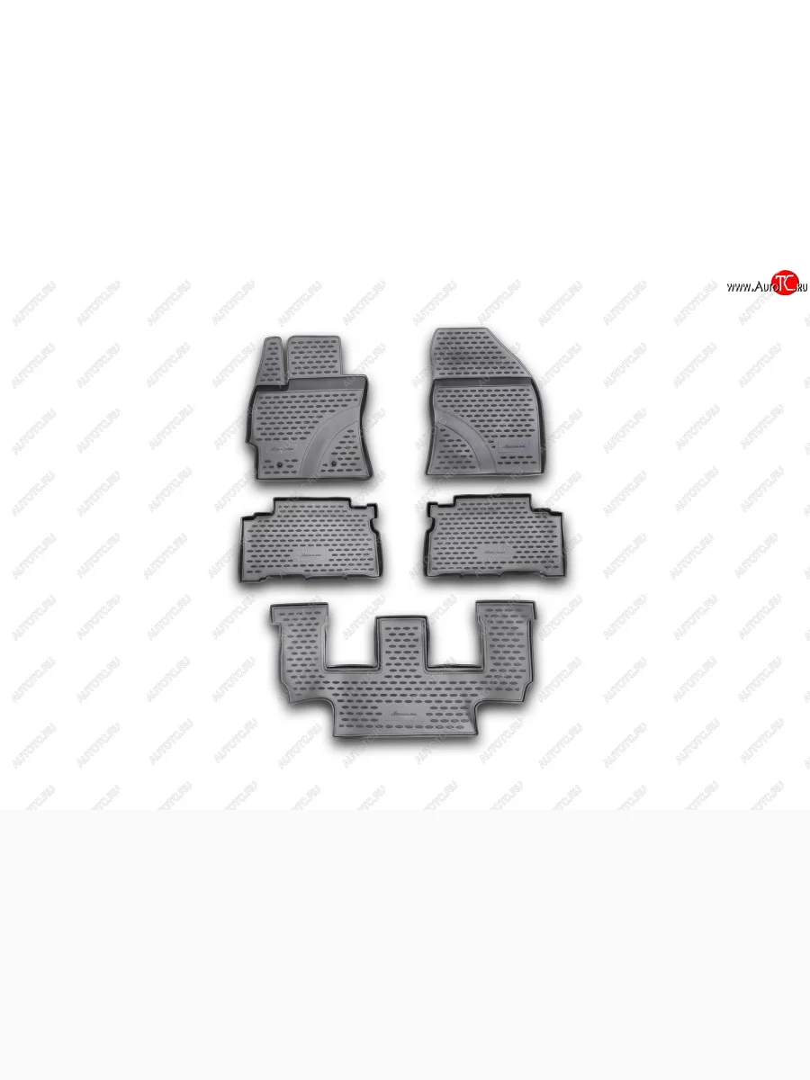 Коврики салона Element (3 ряда, 5 штук, полиуретан)  Toyota Verso (2009-2012) R20  в Самаре Самарской области