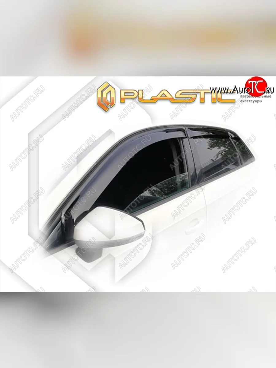 Ветровики дверей CA-Plastic Audi Q3 8U дорестайлинг (2011-2015) (Classic полупрозрачный, Без хром. молдинга)  в Самаре Самарской области