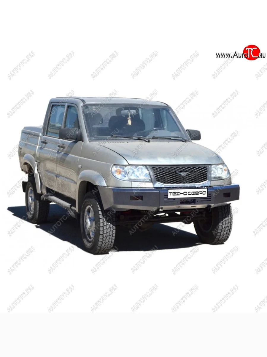 Бампер передний силовой ТехноСфера (Техно Сфера)  Уаз Патриот (2005-2025) 3163 5 дв., 23632, Спорт, 3163 5-дв. (под лебедку)  с доставкой в г. Керчь