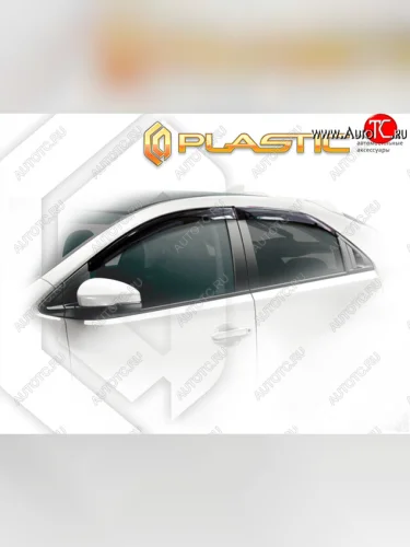 Ветровики дверей CA-Plastic (Classic полупрозрачный) Honda Civic FK2 хэтчбэк 5 дв. (2011-2016)