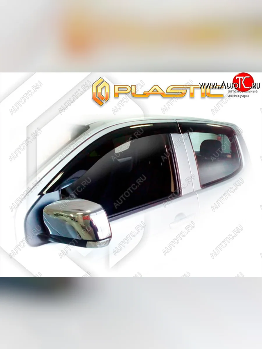 Ветровики дверей CA-Plastic Isuzu D-Max RT85,TFR DoubleCab рестайлинг (2015-2021) (Classic полупрозрачный, Без хром. молдинга)  в Керчи Республика Крым