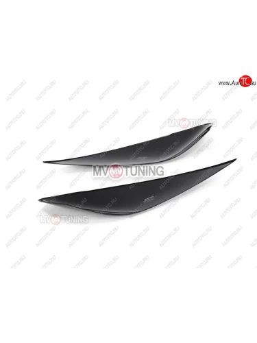 Реснички на фары var №2 (широкие) Mitsubishi Lancer  9 CS (2003-2009) седан 1-ый рестайлинг, универсал 1-ый рестайлинг, седан 2-ой рестайлинг, универсал 2-ой рестайлинг