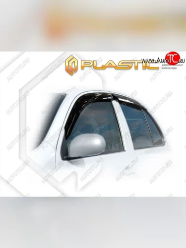 Ветровики дверей CA-Plastic (Classic полупрозрачный) Nissan March  3 K12 (2005-2007) хэтчбэк 5 дв. правый руль 1-ый рестайлинг