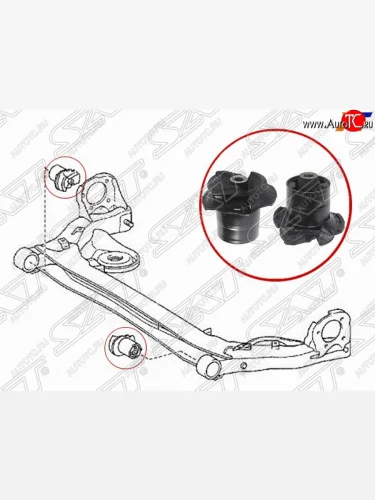Сайлентблок задней балки SAT Toyota Estima AHR10,XR30, XR40 (2000-2006)