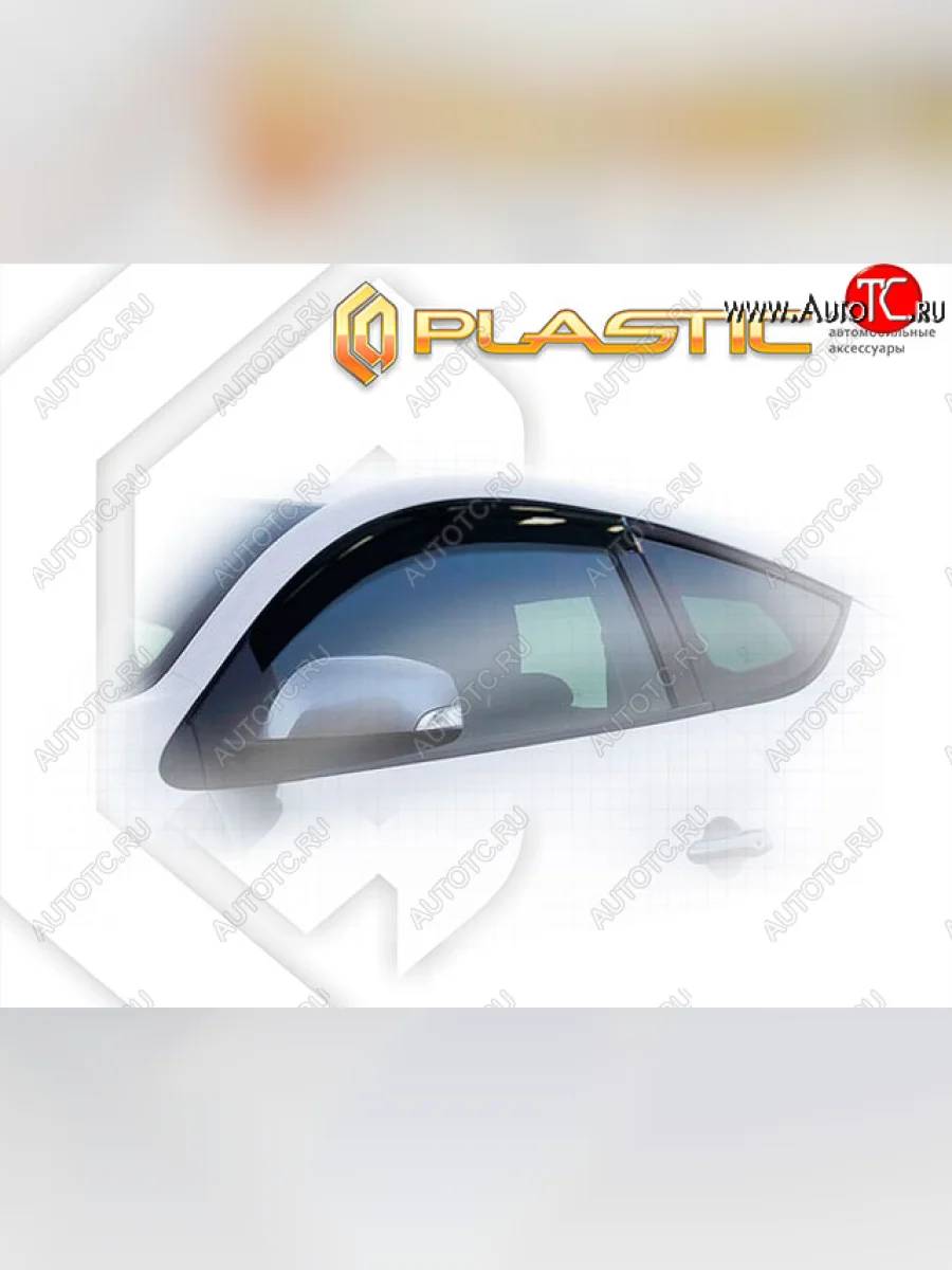 Ветровики дверей CA-Plastic Renault Megane купе 3 дв. 1-ый рестайлинг (2012-2014) (Classic полупрозрачный, Без хром. молдинга)  в Керчи Республика Крым