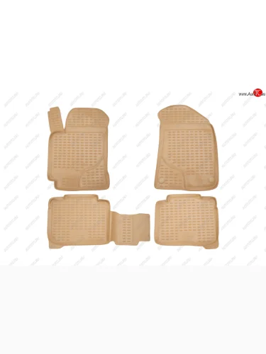Коврики в салон (полиуретан) Element (Бежевые) KIA Cerato 1 LD седан дорестайлинг (2003-2007)