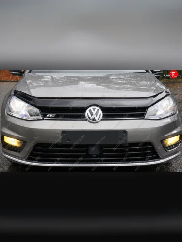 Дефлектор капота SIM Volkswagen Golf  7 Mk7 (2012-2020) хэтчбэк 5 дв. дорестайлинг, универсал рестайлинг, хэтчбэк 5 дв. рестайлинг
