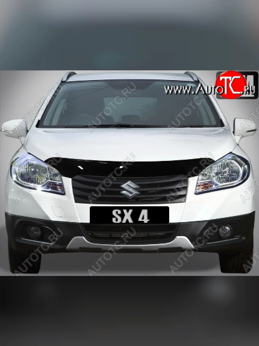 Дефлектор капота SIM Suzuki SX4 JYB, JYA хэтчбэк дорестайлинг (2013-2016)  в Перми Пермском крае