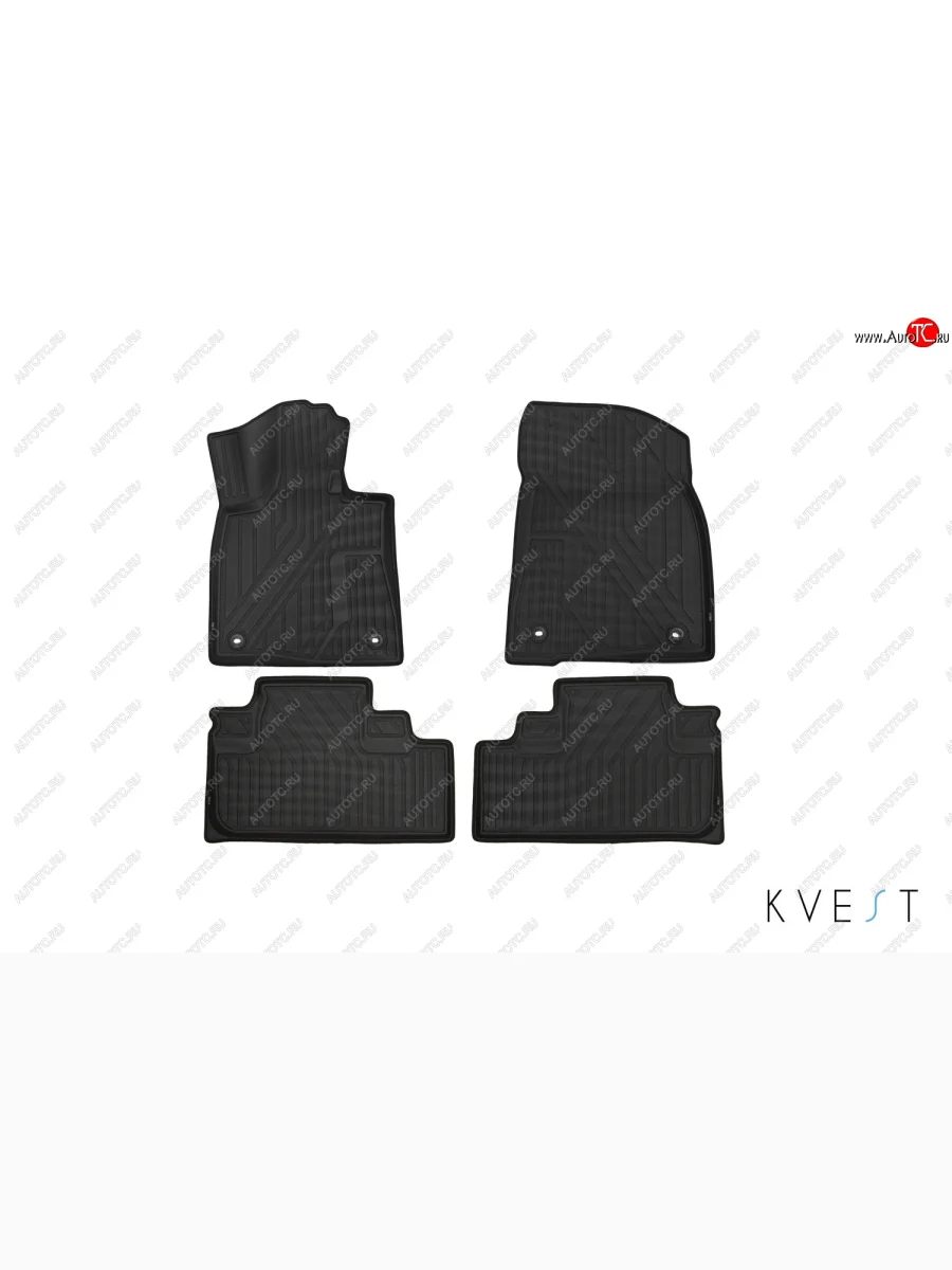Коврики салона KVEST 3D (Polystar) Lexus RX350L AL20 рестайлинг (2019-2022) (Серый, чёрный кант)  в Перми Пермском крае