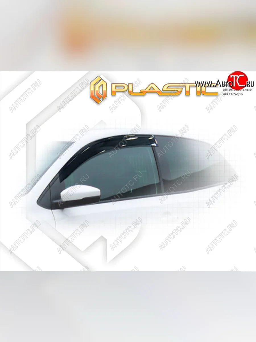 Дефлектора окон CA-Plastic (3 двери) Volkswagen Polo Mk5 6R,6C,61 хэтчбек 5 дв. дорестайлинг (2009-2015) (Classic полупрозрачный, Без хром. молдинга)  в Перми Пермском крае